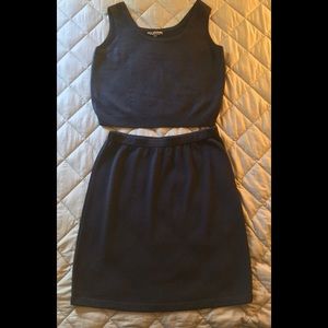 St. John Basics Navy Skirt & Sleeveless Top Set